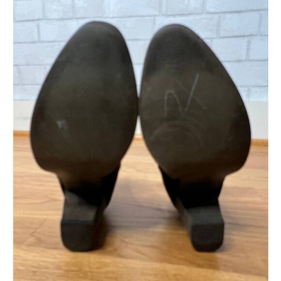 Dune London Women's 7 Pollo Western Ankle Boot Leather Suede Heeled Black 38 - Picture 8 of 8